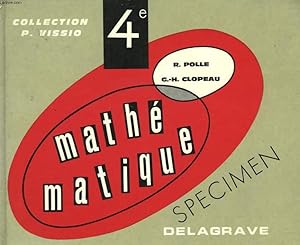 Immagine del venditore per MATHEMATIQUE CLASSE DE 4� venduto da Le-Livre