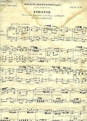 Seller image for ANDANTE DE LA SYMPHONIE EN SI BEMOL MAJEUR DE MOZART for sale by Le-Livre