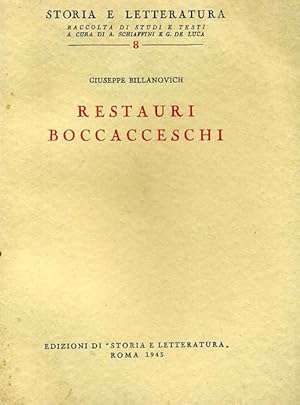 Seller image for Restauri boccacceschi. for sale by FIRENZELIBRI SRL