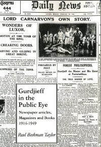 Imagen del vendedor de GURDJIEFF IN THE PUBLIC EYE: NEWSPAPER ARTICLES, MAGAZINES AND BOOKS 1914 - 1949 a la venta por By The Way Books