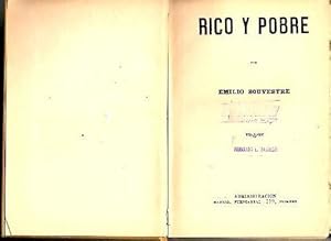 Imagen del vendedor de RICO Y POBRE. a la venta por Librera Javier Fernndez