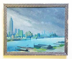 Immagine del venditore per [New York - Skyline]. Aquarell auf Karton. venduto da antiquariat peter petrej - Bibliopolium AG