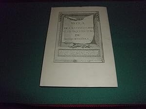 Regla de los cinco ordenes de Arquitectura 1764 - 1994. Facsimil de la edicion de Madrid de 1764