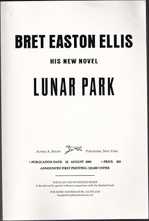 Lunar Park - Uncopyedited Proof