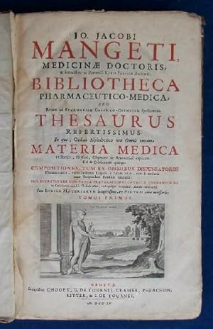 Bibliotheca Pharmaceutico-Medica seu Rerum.