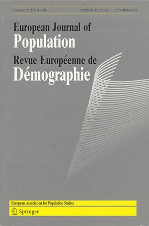 Immagine del venditore per European Journal of Population (Volume 20, No. 4, 2003) venduto da Diatrope Books