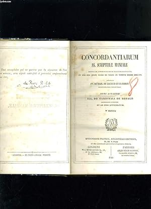 Seller image for CONCORDANTIARUM SS. SCRIPTURAE MANUALE for sale by Le-Livre