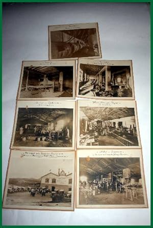 Bild des Verkufers fr Lot de 7 Photographies originales en noir et blanc Tirage argentique Vue d'ensemble de la Tannerie -Courroierie OTTINO  Tananarive , Madagascar. zum Verkauf von JOIE DE LIRE