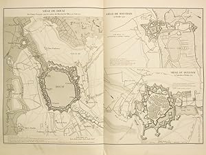 Imagen del vendedor de Sige de Douai par l'Arme Franaise sous les ordres du Marchal de Villars en Aot 1712 - Sige de Bouchan en Octobre 1712 - Sige du Quesnoy en Septembre et Octobre 1712 [ tir de l'Atlas des Mmoires Militaires relatifs  la Succession d'Espagne sous Louis XIV. Extraits de la Correspondance de la Cour et des Gnraux ] a la venta por Librairie du Cardinal