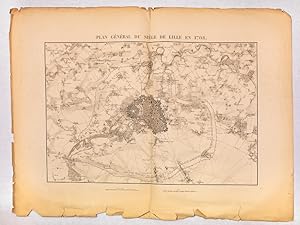 Plan Général du Siège de Lille en 1708 [ tiré de l'Atlas des Mémoires Militaires relatifs à la Su...