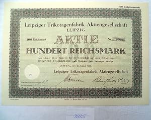Leipziger Trikotagenfabrik AG 100 RM Leipzig, 31.08.1928