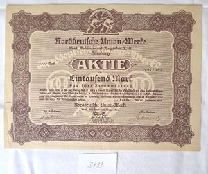 Norddeutsche Union-Werke 1.000 M Hamburg, 22.09/1923