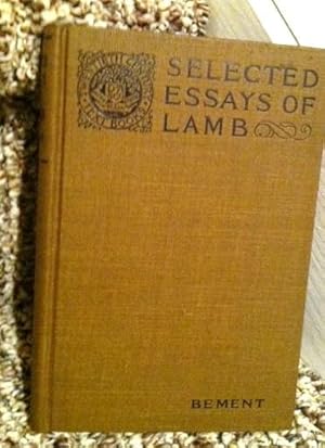 Imagen del vendedor de Selected Essays of Lamb a la venta por Henry E. Lehrich