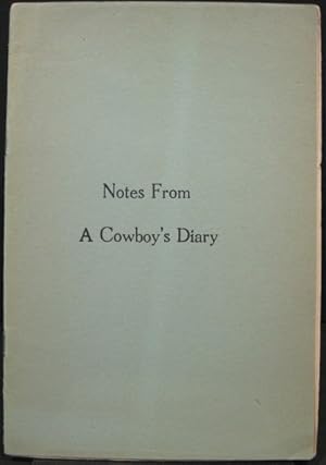 Seller image for Notes From A Cowboy's Diary for sale by K & B Books