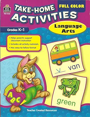 Imagen del vendedor de Take-Home Activities: Language Arts, Grades K-1 a la venta por The Book Junction