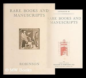 Seller image for Catalogue 83 : Rare books and manuscripts : 1953, offered for sale by William H. Robinson Ltd. for sale by MW Books