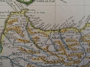 Generalkarte der Koenigreiche Marokko, Fez, Algier und Tunis. Nach den besten Karten und neuesten...