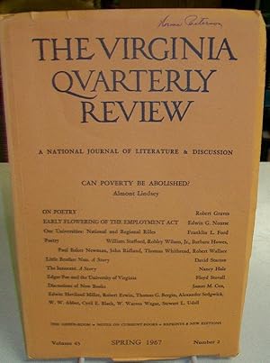 Seller image for The Virginia Quarterly Review: A National Journal of Literature & Discussion: Volume 43, Number 2, Spring 1967 for sale by Clausen Books, RMABA