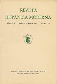 REVISTA HISPANICA MODERNA. Hispanic Institute in the United States