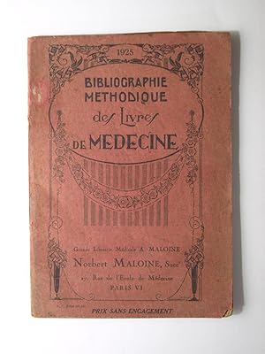 Seller image for Bibliographie mthodique des livres de mdecine. for sale by Librairie Aubry