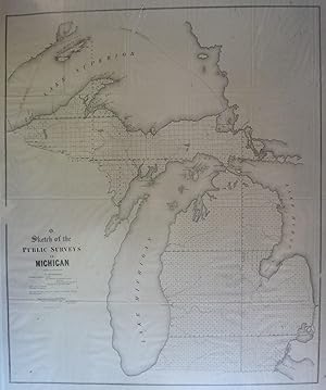 Sketch Of The Public Surveys In Michigan (Map "O")
