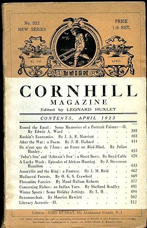 Image du vendeur pour After the War; Amaryllis and the King; Concerning Fishes, An Essay on Bird-Mind to The Cornhill Magazine No. 760 mis en vente par Little Stour Books PBFA Member