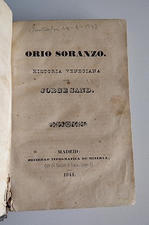 ORIO SORANZO, HISTORIA VENECIANA