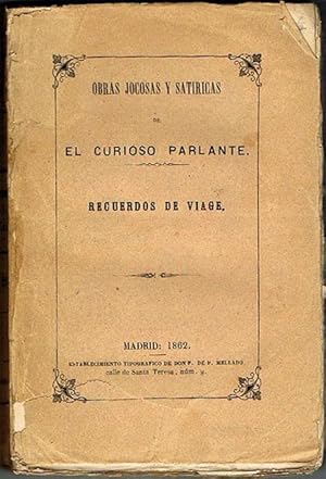 Bild des Verkufers fr RECUERDOS DE VIAGE POR FRANCIA Y BLGICA EN 1840-1841. zum Verkauf von Asilo del libro
