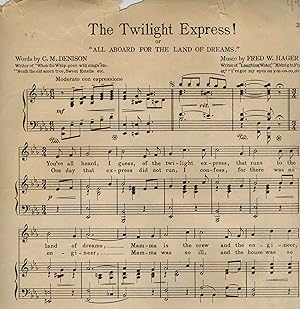 Imagen del vendedor de The Twilight Express ( or All Aboard For The Land Of Dreams ) - Vintage Sheet Music a la venta por ! Turtle Creek Books  !