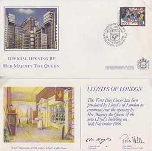Image du vendeur pour Lloyd's of London First Day Cover to Commemorate the Opening of the New Lloyd's Building on 18th November 1986. mis en vente par Wittenborn Art Books