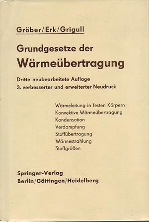 Immagine del venditore per Die Grundgesetze der Wrmebertragung / Grber ; Erk venduto da Licus Media