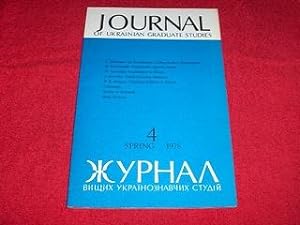 Journal of Ukrainian Studies [4: Spring 1978]