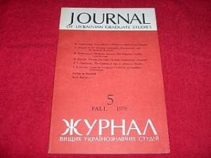 Journal of Ukrainian Studies [5: Fall 1978]