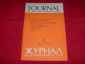 Journal of Ukrainian Studies [1: Fall 1976]