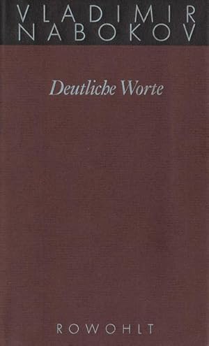 Bild des Verkufers fr Gesammelte Werke 20. Deutliche Worte : Interviews, Leserbriefe, Aufstze zum Verkauf von AHA-BUCH GmbH