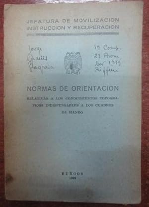 NORMAS DE ORIENTACION relativas a los conocimientos topográficos indispensables a los cuadros de ...