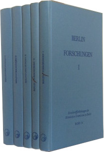 Berlin-Forschungen. Bd. I-V. 5 Bde. [Vollständig].