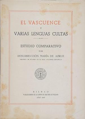 Imagen del vendedor de El Vascuence y Varias Lenguas Cultas : Estudio Comparativo a la venta por Lirolay