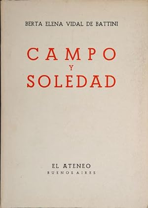 Imagen del vendedor de Campo y Soledad a la venta por Lirolay