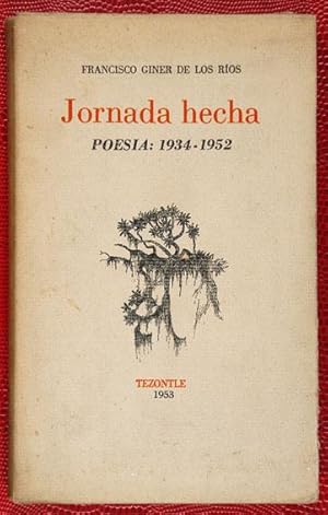 Bild des Verkufers fr Jornada Hecha : Poesa 1934-1952 zum Verkauf von Lirolay