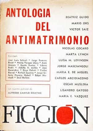 Seller image for Antologa del Antimatrimonio. Nmero 50 de Ficcin, Septiembre de 1966. for sale by Lirolay