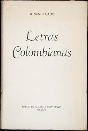 Bild des Verkufers fr Letras Colombianas zum Verkauf von Lirolay