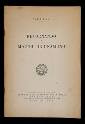 Imagen del vendedor de Retornando a Miguel de Unamuno a la venta por Lirolay