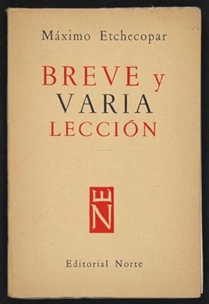 Imagen del vendedor de Breve y Varia Leccin a la venta por Lirolay