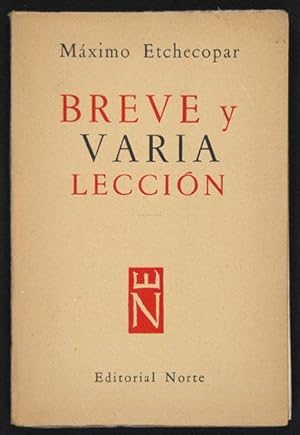 Seller image for Breve y Varia Lecci�n for sale by Lirolay