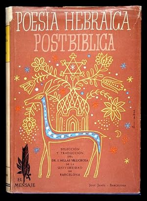 Image du vendeur pour Poesa Hebraica Postbblica / Seleccin, traduccion, prlogo y notas por el Dr. Jos Mara Mills Vallicrosa mis en vente par Lirolay