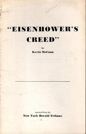 Bild des Verkufers fr Eisenhower's Creed zum Verkauf von Dorley House Books, Inc.