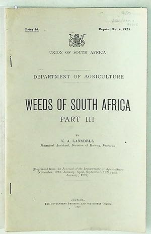 Weeds of South Africa. Part III. Weed No. 6