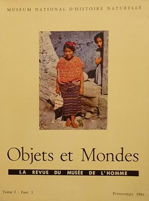 Seller image for Objets et Mondes.Tome I, Fasc. 1 Printemps 1961 for sale by Vasco & Co / Emilia da Paz