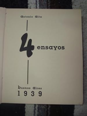 Seller image for 4 ensayos for sale by Libros del cuervo